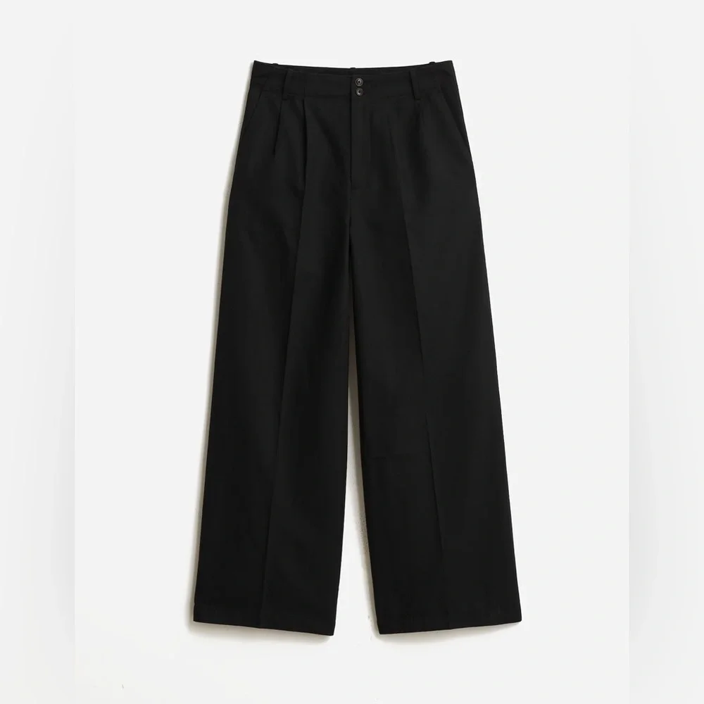 Madewell Harlow Wide Leg Pant in Drapey Twill RUN LARGE (like size 2) - Picture 2 of 5